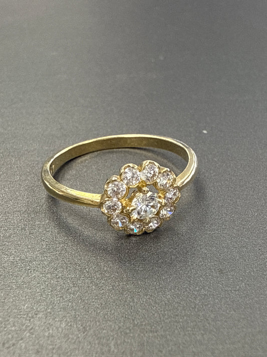 14k ring halo