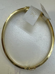 14k yellow bangle bracelet 7” 19”