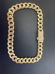 14k Monaco bracelet 8” 7mm