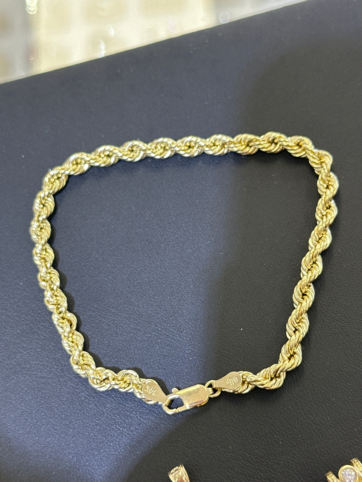 Copy 14k bracelet rope style 8”