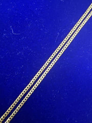 14k cuban link two tone white diamond cut 16” long 1.84mm