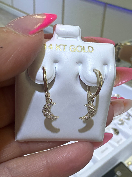 14k  Small earrings mon