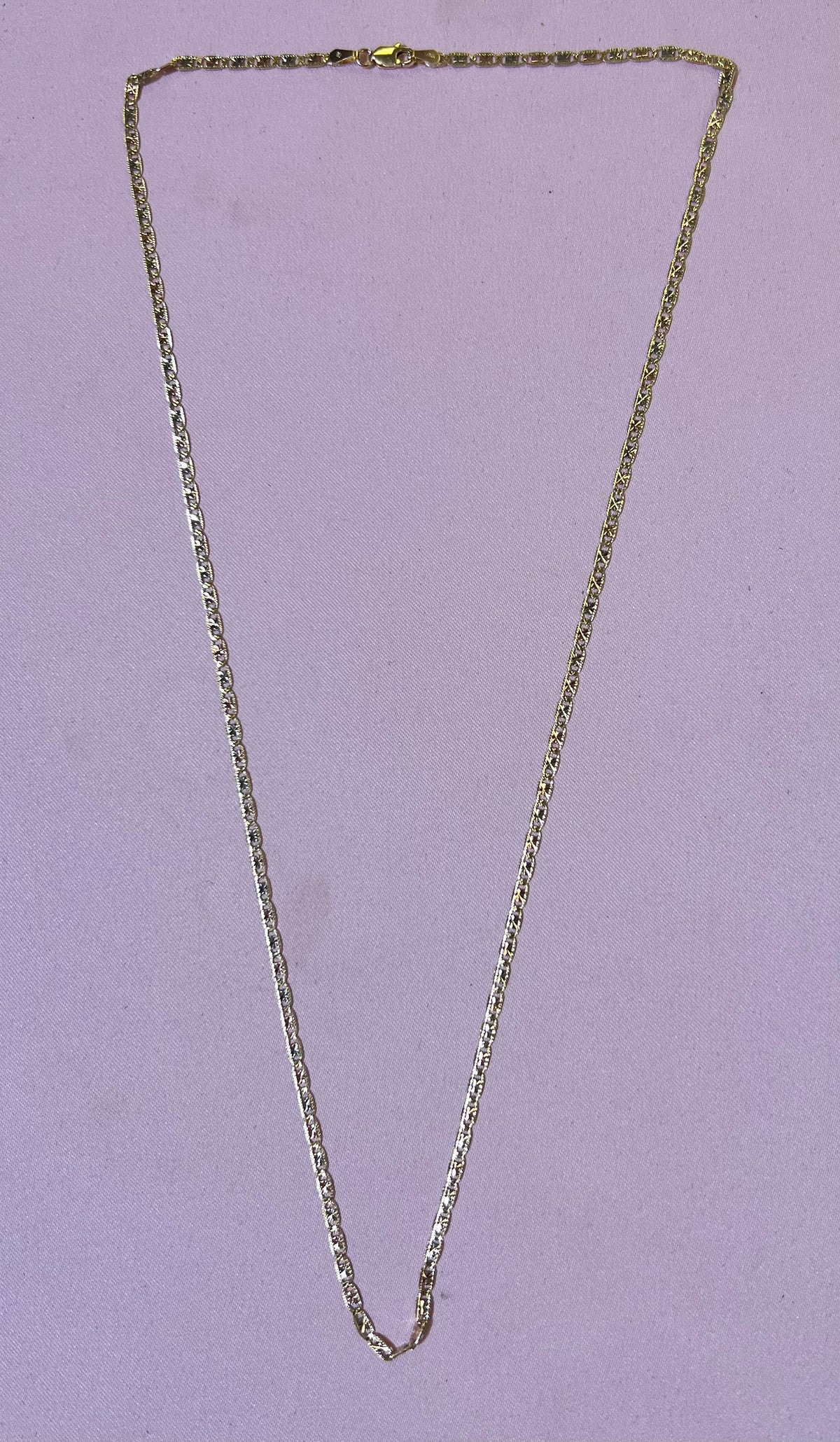 14k necklace tri-colored valentino 22”