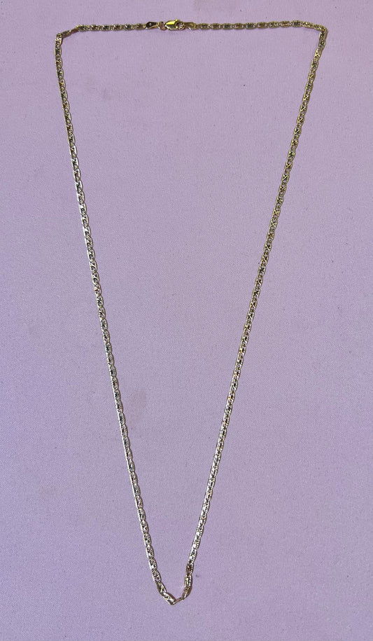 14k necklace tri-colored valentino 22”