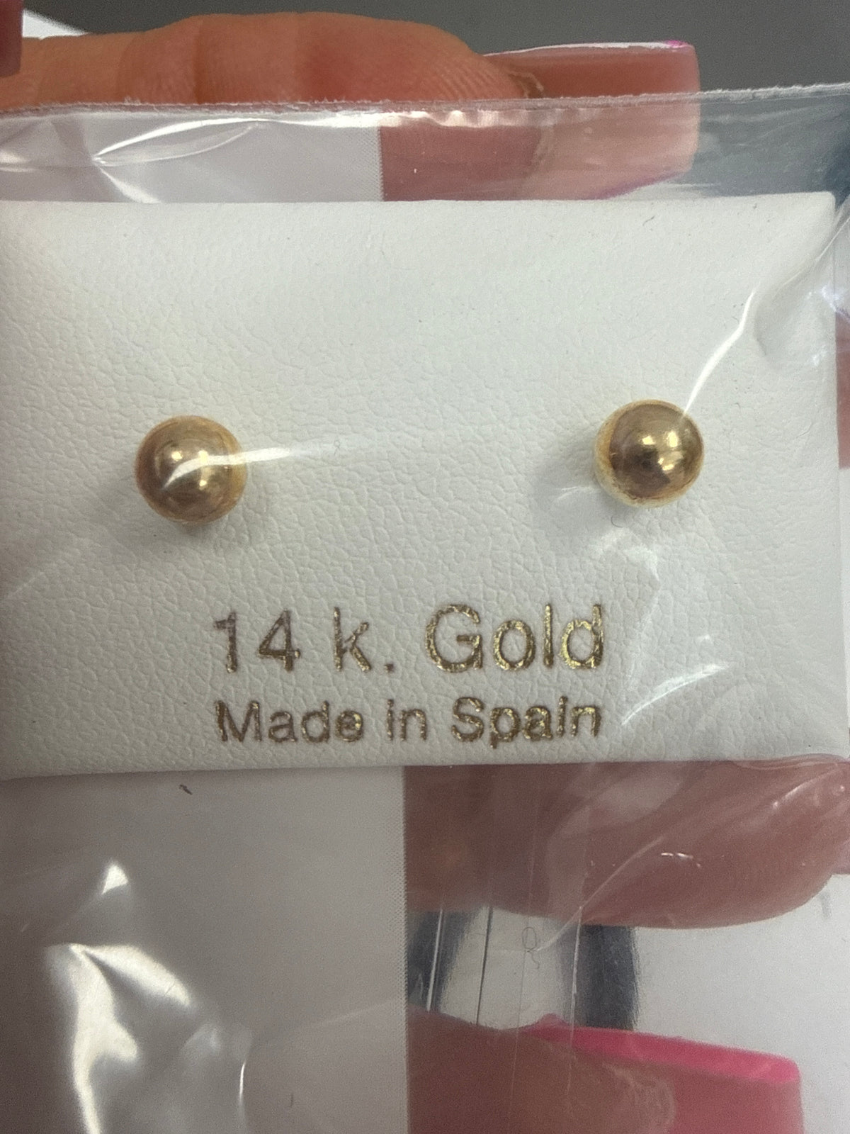 14  earrings balls acrew back