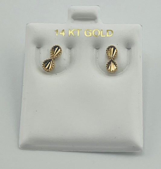 14k Baby and ladies infinity earring push back