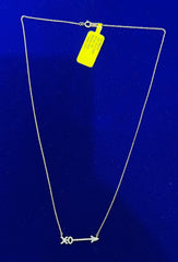 10k “xo” arrow necklace with 0.15ct diamond