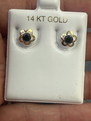 14k Earring small flower