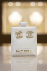 14k  CC  earring push back