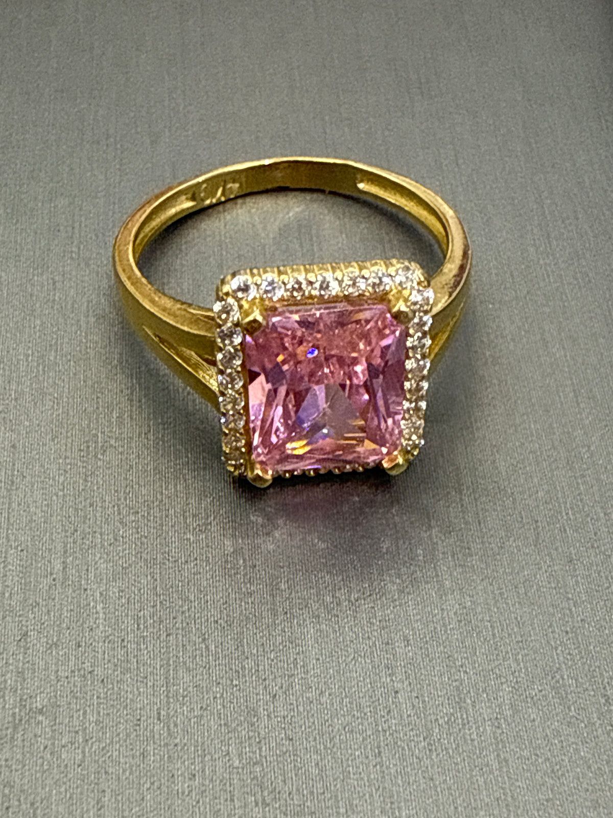 14k white & pink stones