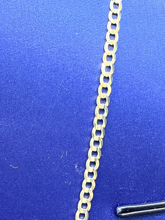 14k Necklace cuban style plain  18” 3mm