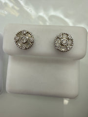 Silver 925  earring moissanite