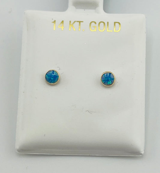 Baby earing blue circle