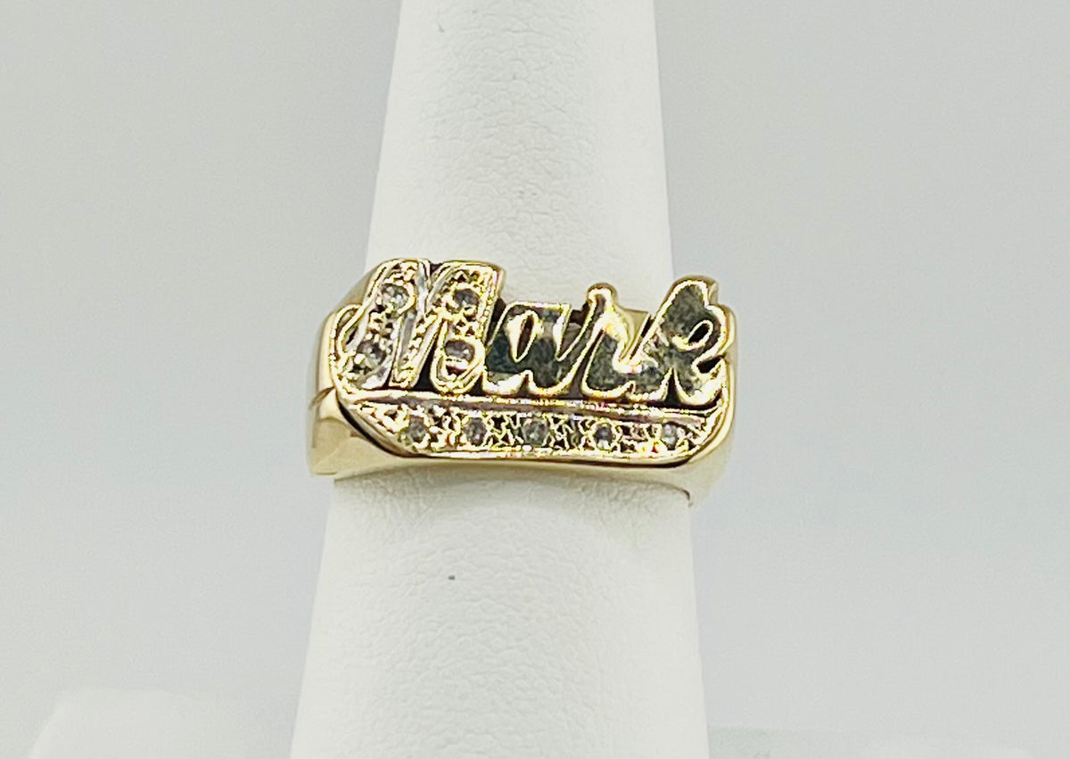 14k name mark ring