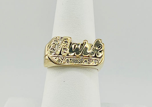 14k name mark ring