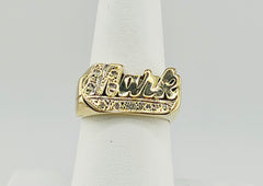 14k name mark ring