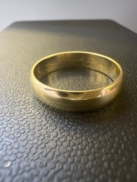 14k plain wedding band ring SIZE #10 5mm w
