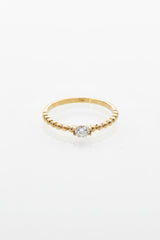 10k ring with solitaire stone