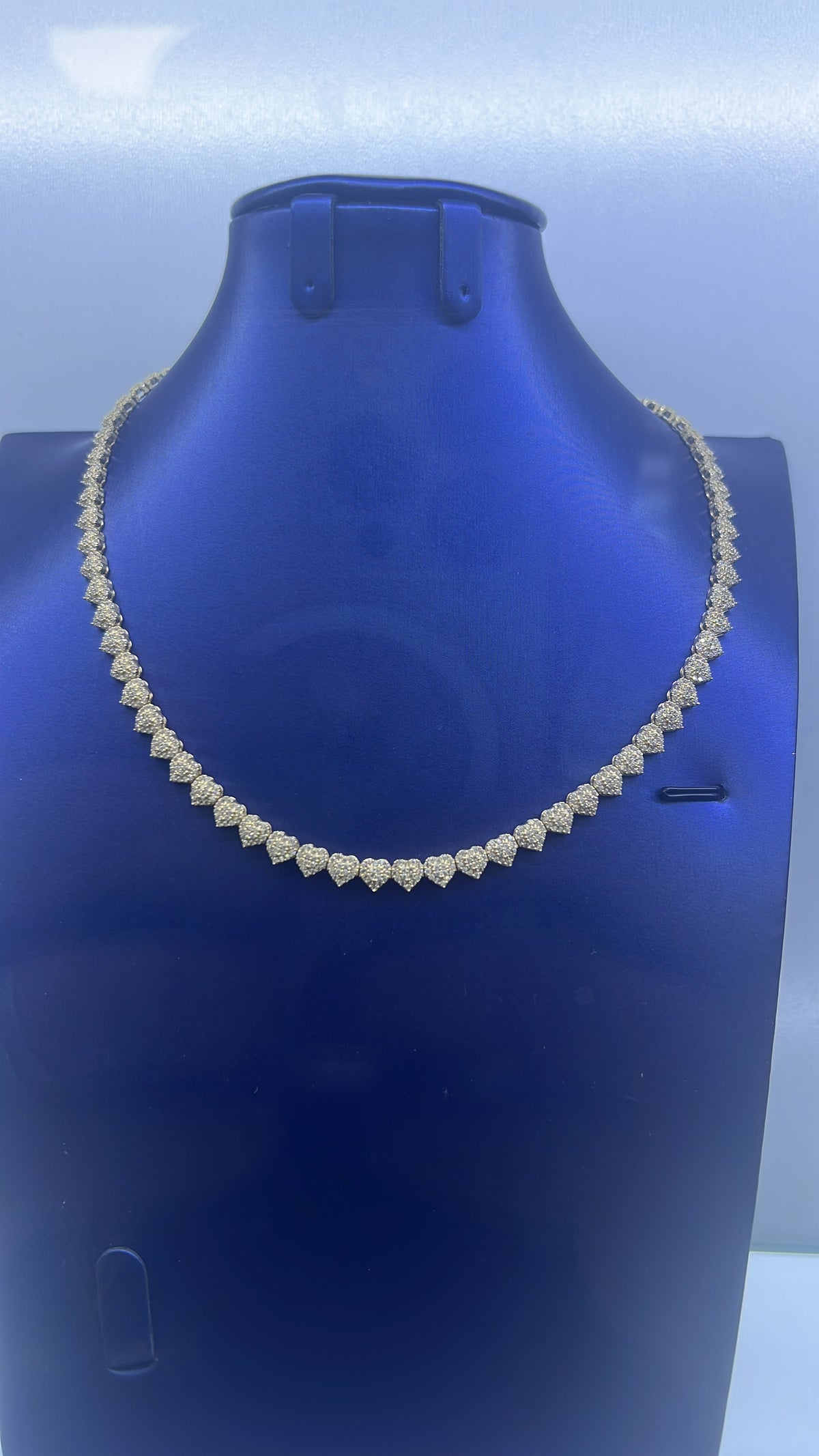14k necklace hearth choker with stones