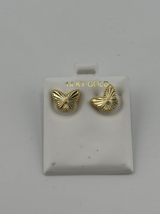 14k Butterfly earrings