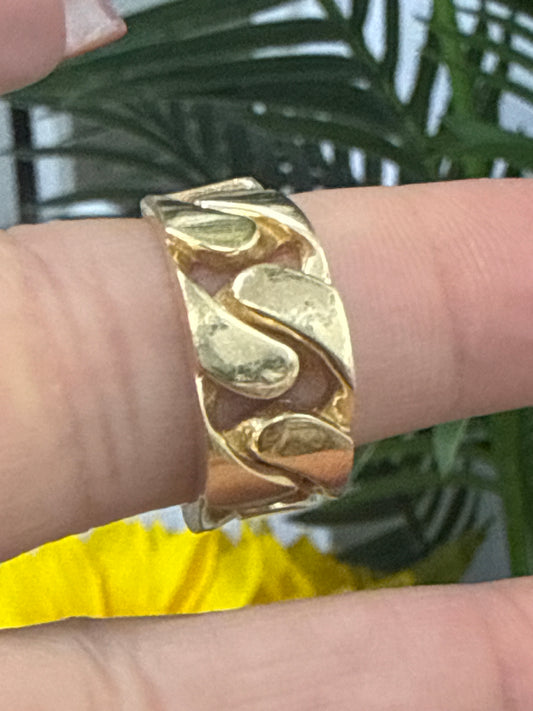 14k ring cuban style design 9mm size 7