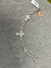 10k gold diamond bracelet cross