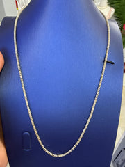 10k franco chain 2 tones diamond cut 22”
