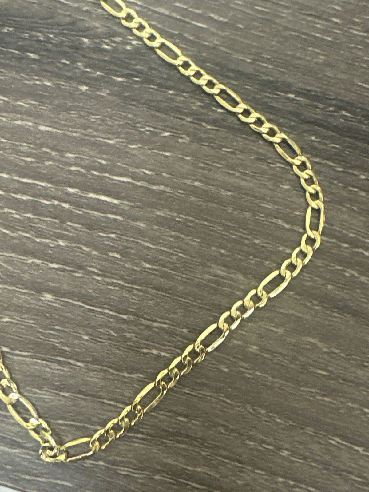 14k 3 color figaro necklace chain 20”