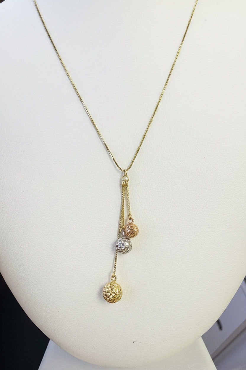 14k 3 color necklace choker