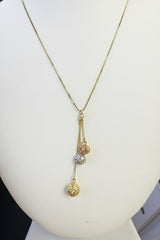 14k 3 color necklace choker