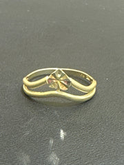 14k gold ring ladies heart