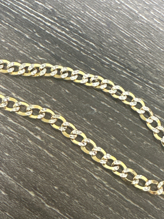 14k Necklace cuban style 20” hollow