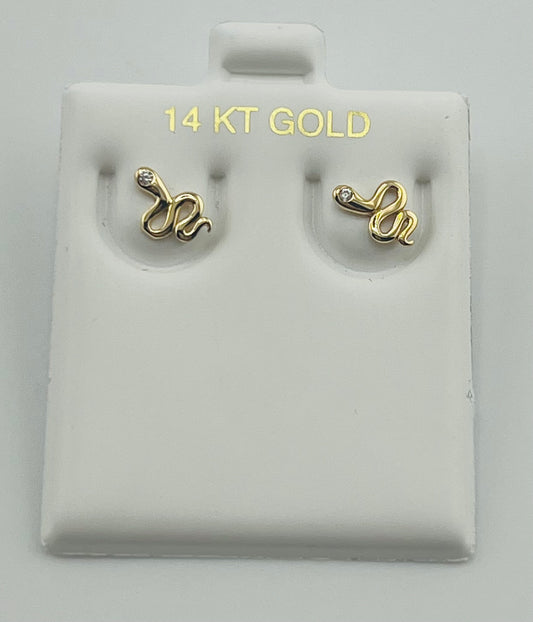 14k Baby and ladies snake earring