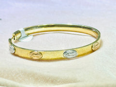 Bangle gold 14k virgen mary pulsa con virgencita