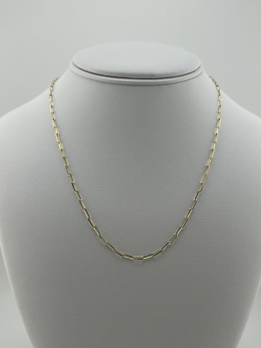 14k Necklace paperclip style 18”