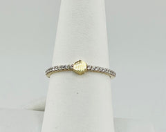 14k hexagon ring with stones