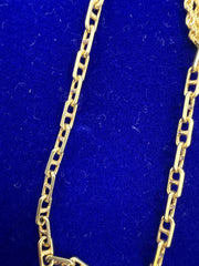 14k Necklace mariner style yellow gold 18” 10.25g