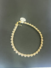 14k Stone heart bracelet