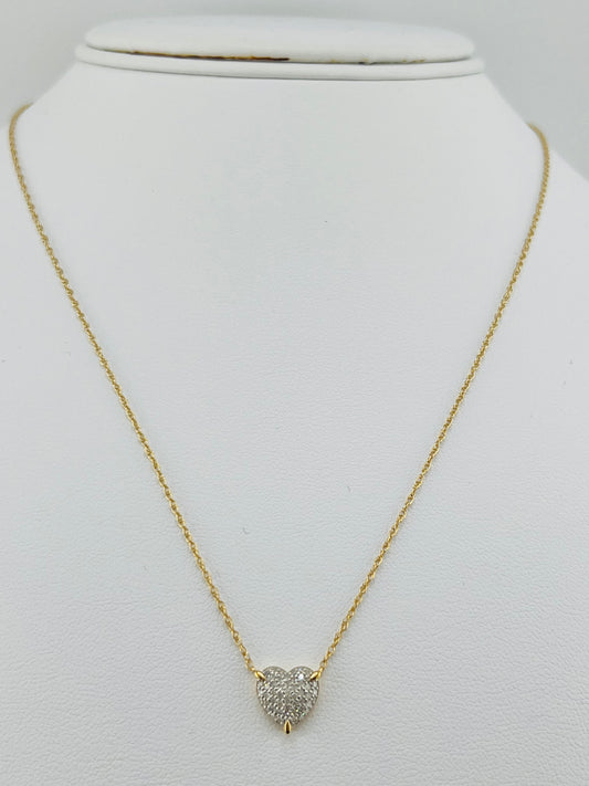 Silver diamond necklace 0.25ct