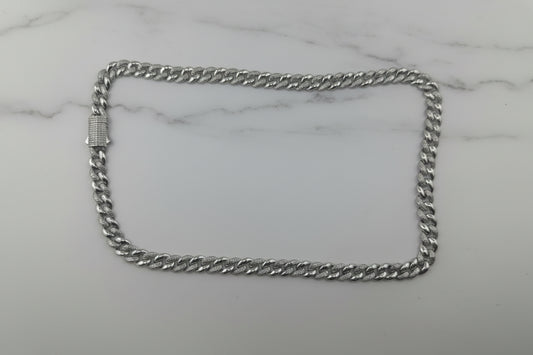 925 Silver necklace with Diamonds 0.50ct 20”