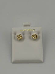 14k Flower design earrings