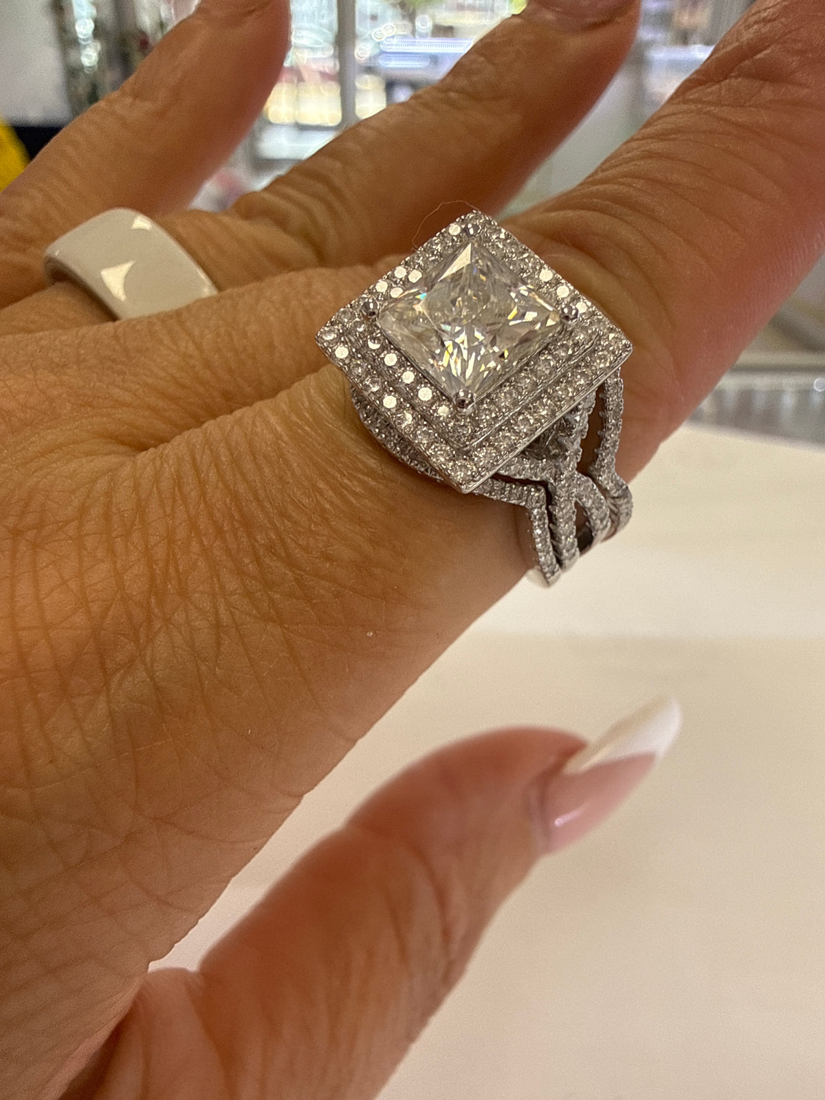925 Sterling Silver Moissanite Ring