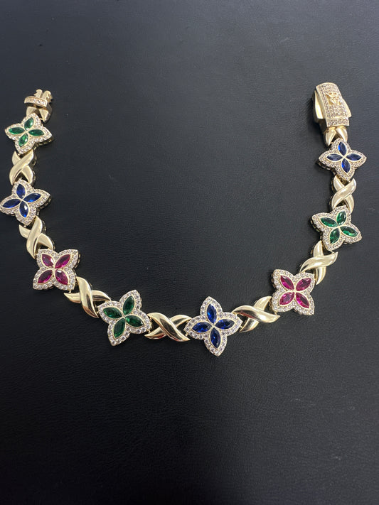 14k bracelet with stars estrellas 18.27g