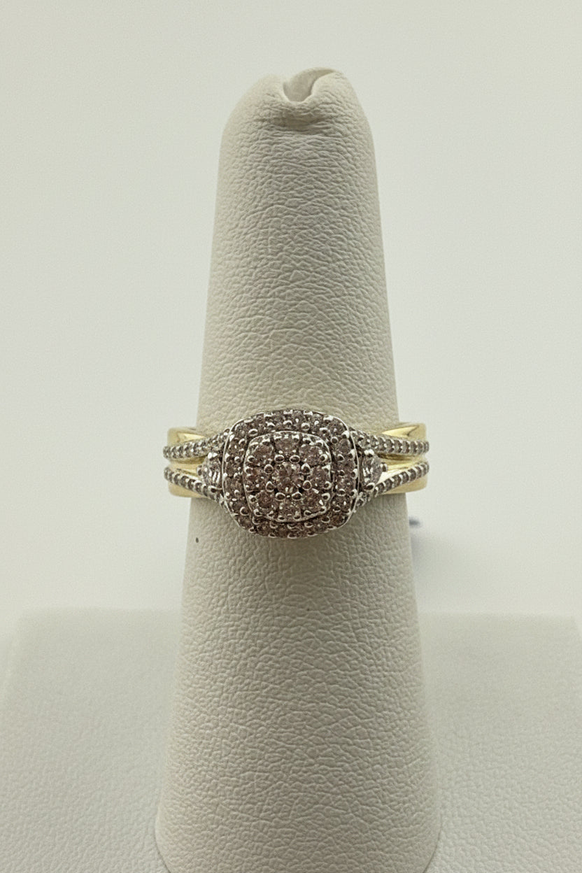 14k Square Diamond Engagement ring lab diamond .50CT (Copy)