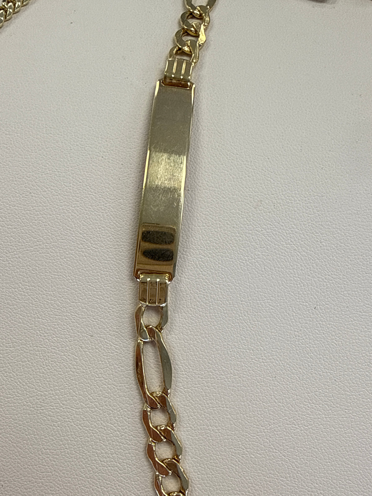 10k bracelet figaro plain 8”