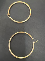 14k Earring big hoop 2 1/2 mm