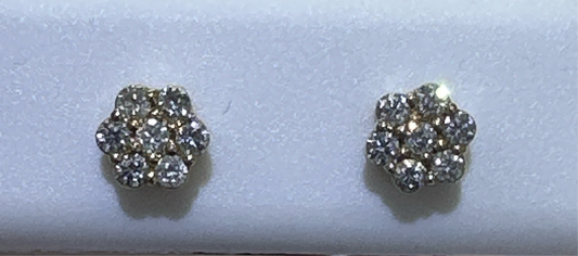 14k diamond earing
