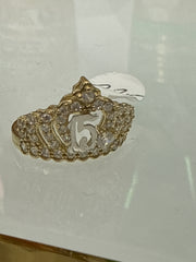 14k Quince (15) crown with stones
