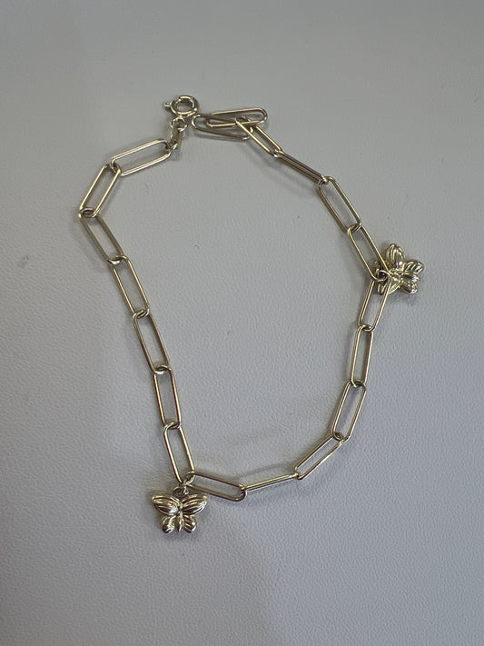 14k bracelet paper clip 8”