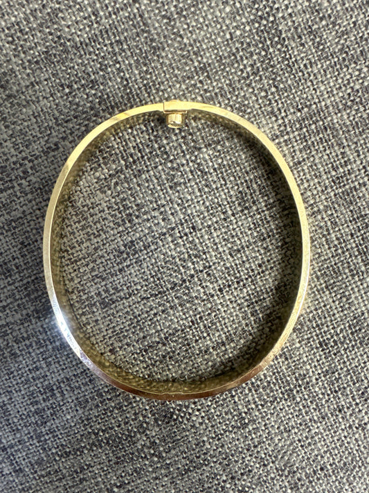 14k solid gold bangle bracelet 7” 19”